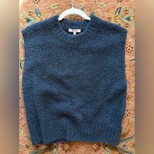 Madewell Boucle Sweater Vest XS Indigo Navy